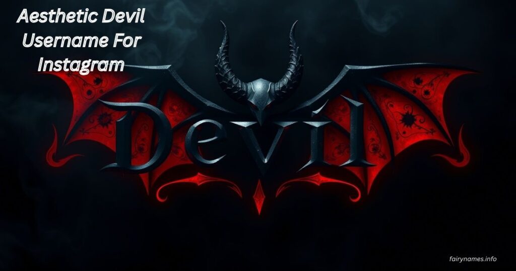 Aesthetic Devil Username For Instagram