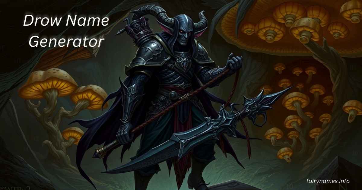 Drow Name Generator
