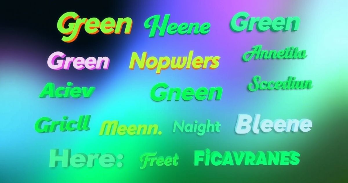 Amazing Green Nicknames
