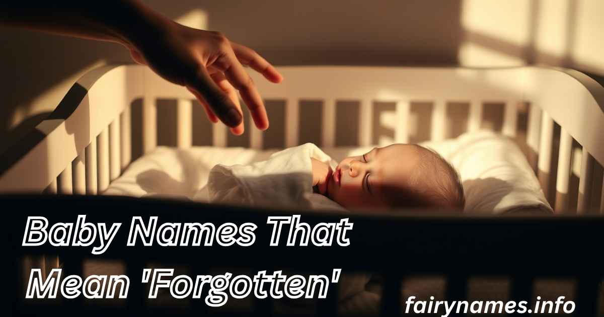 Baby Names That Mean 'Forgotten'