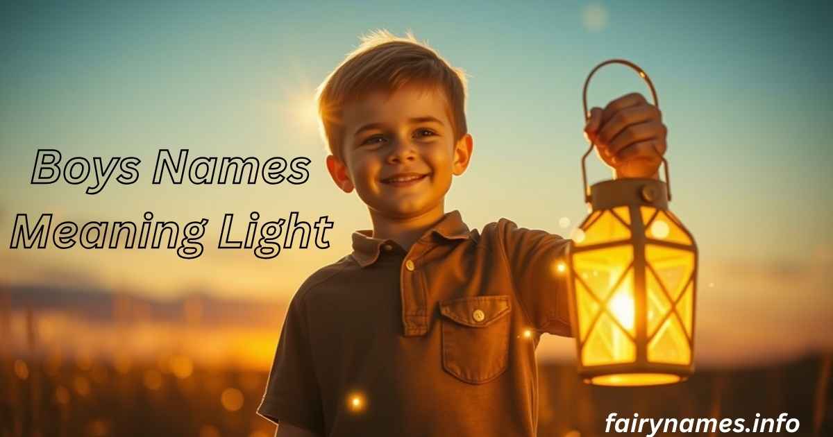 Boys Names Meaning Light