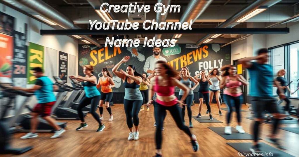 Creative Gym YouTube Channel Name Ideas