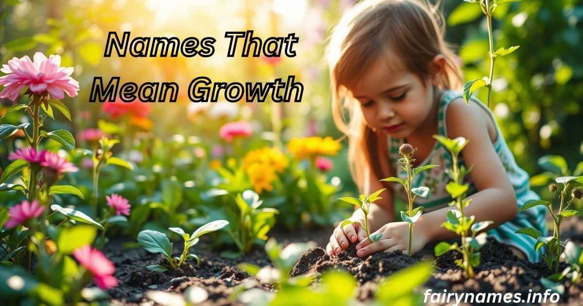 Names That Mean Growth