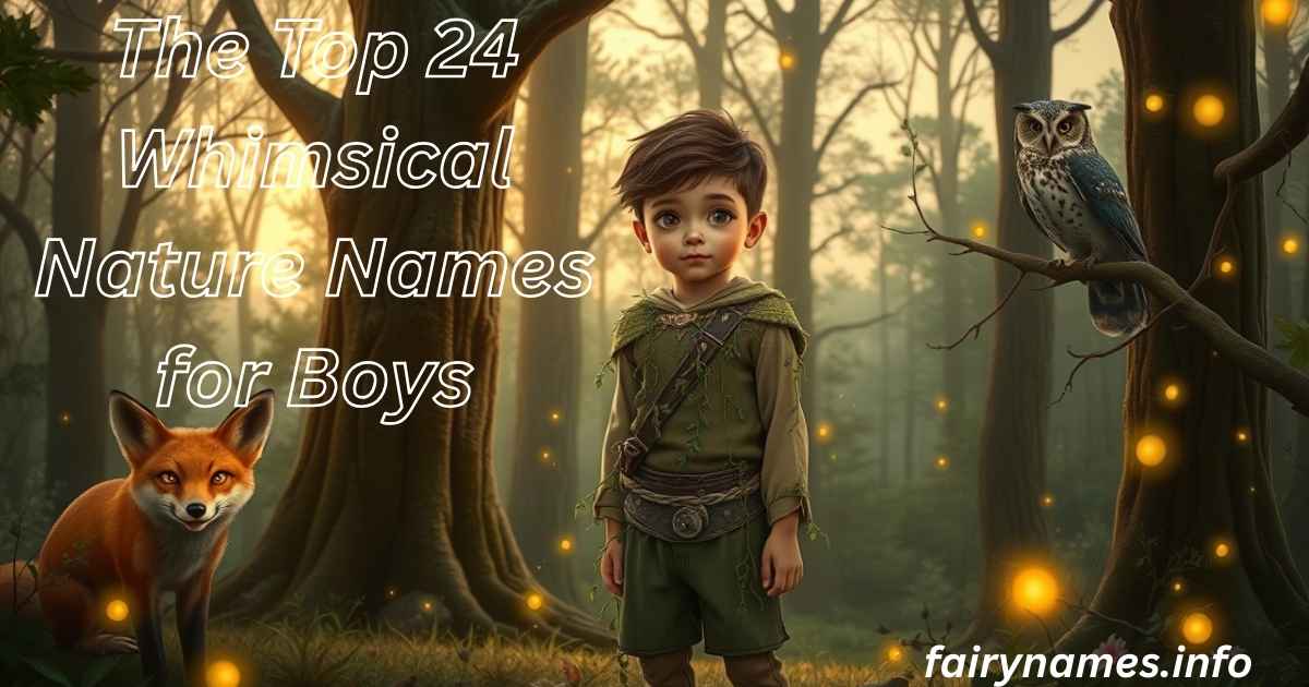 The Top 24 Whimsical Nature Names for Boys