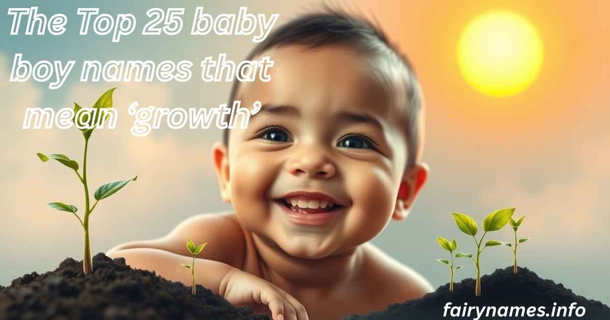 The Top 25 baby boy names that mean ‘growth’