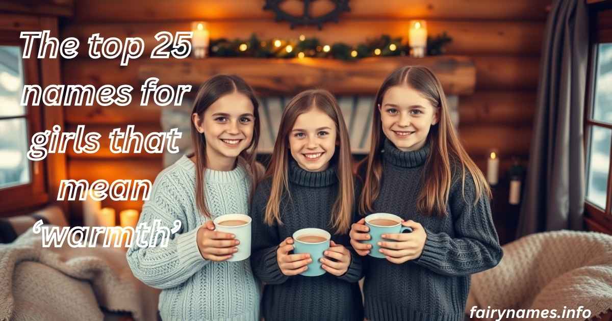 The top 25 names for girls that mean ‘warmth’
