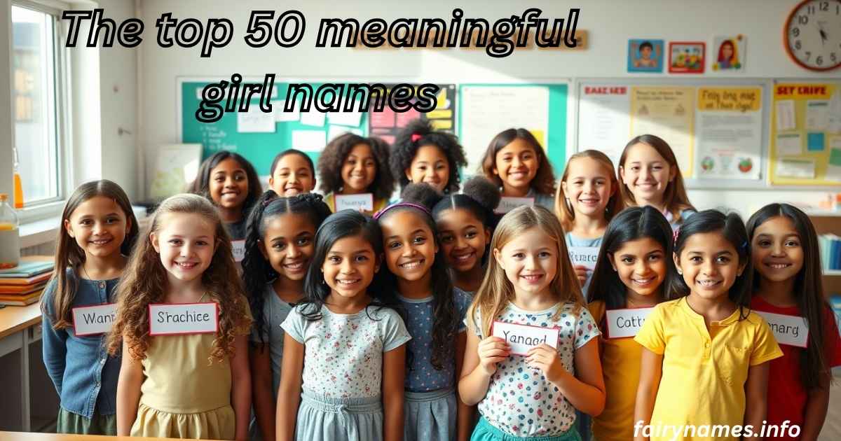 The top 50 meaningful girl names