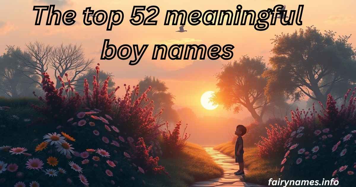 The top 52 meaningful boy names