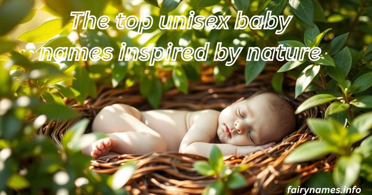 The top unisex baby names inspired by nature