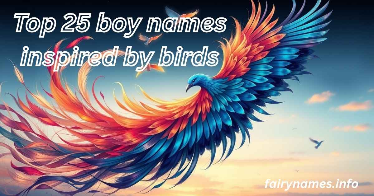 Top 25 boy names inspired by birds