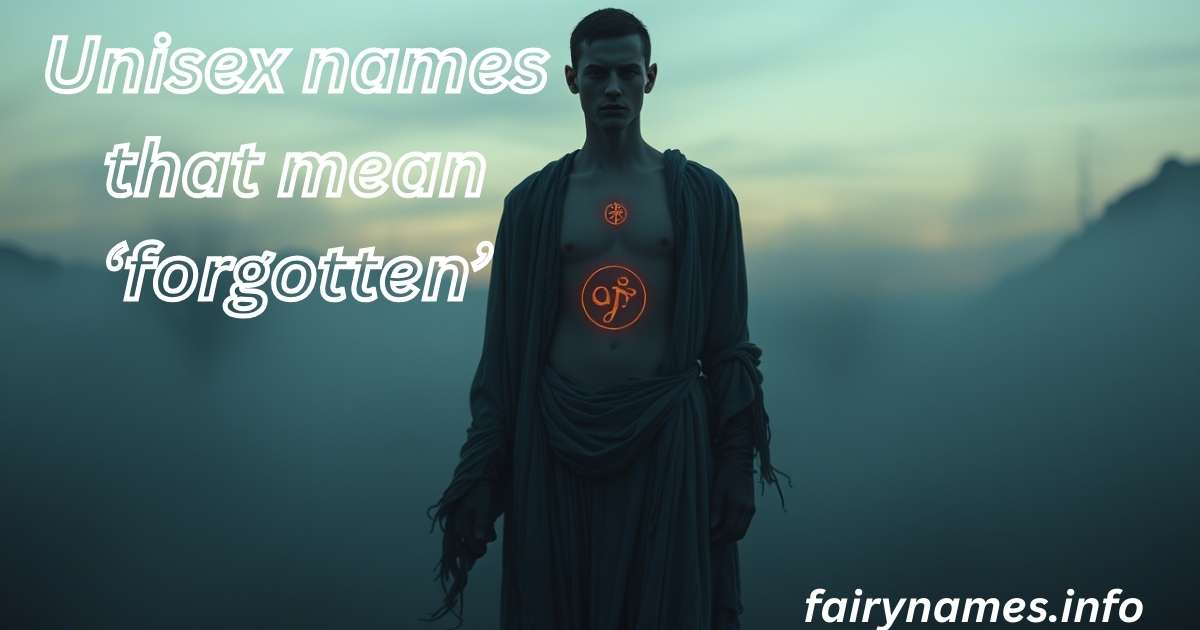 Unisex names that mean ‘forgotten’