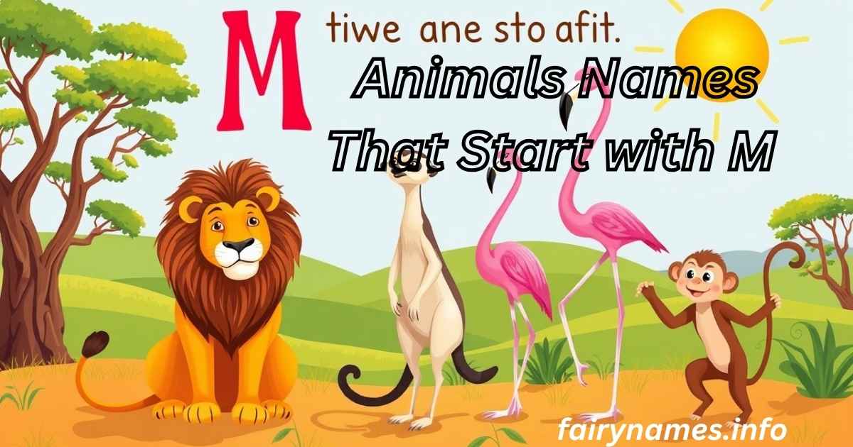 Animals Names That Start with M