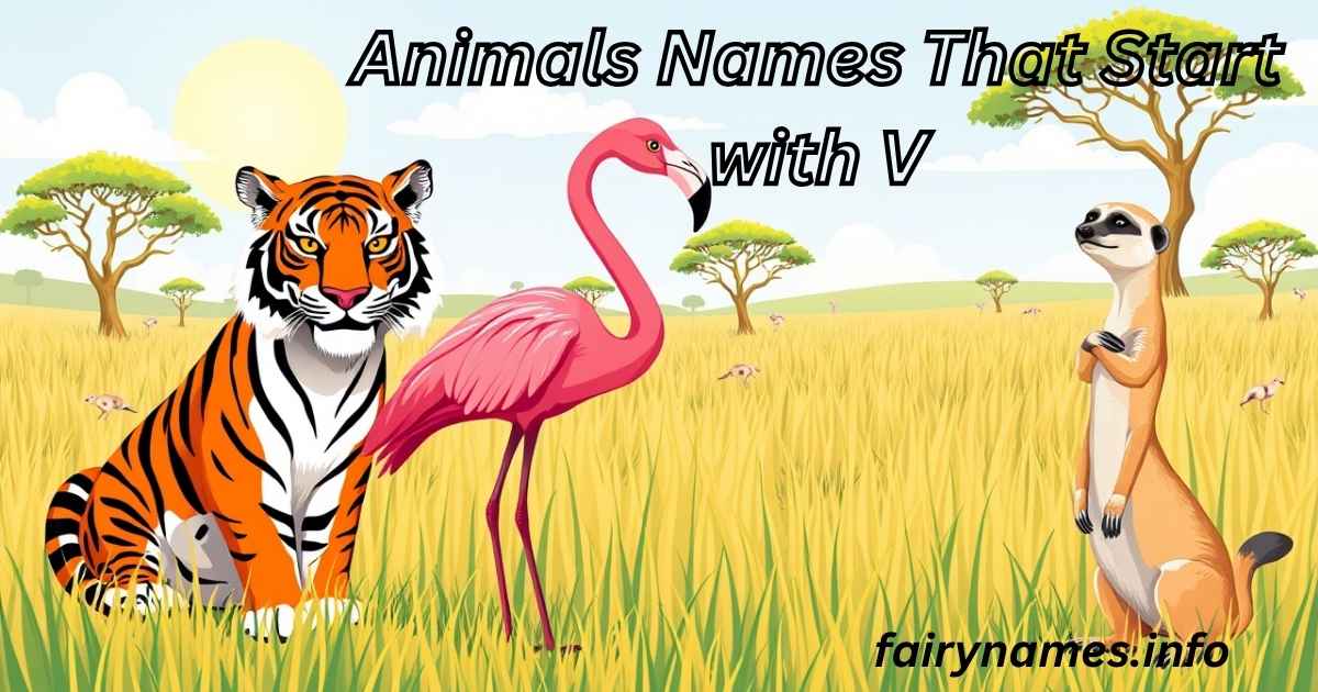 Animals Names That Start with V