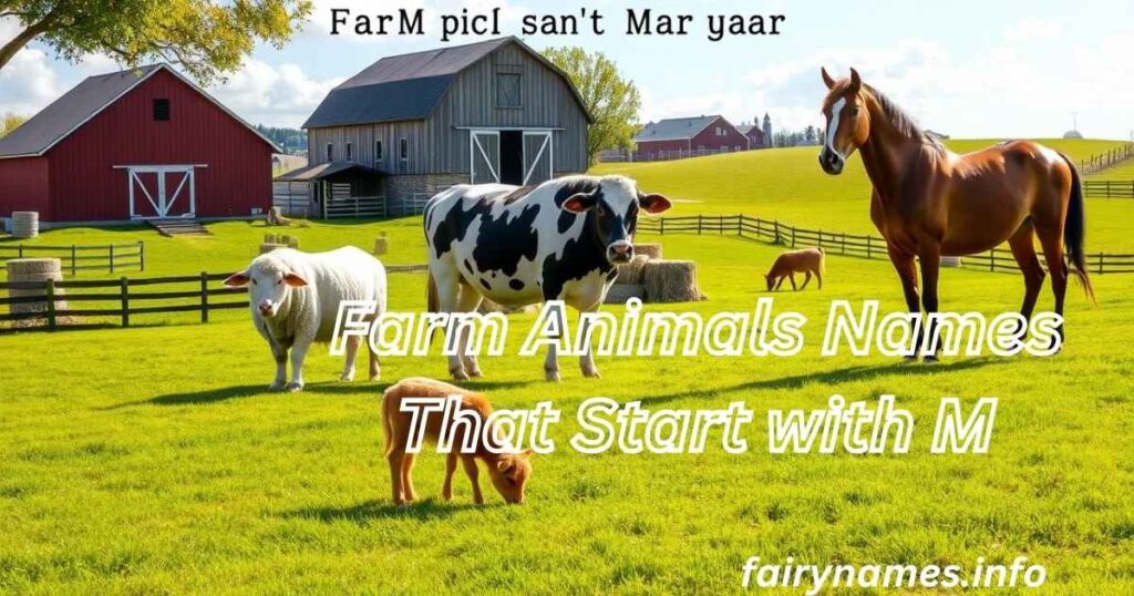 Farm Animals Names That Start with M