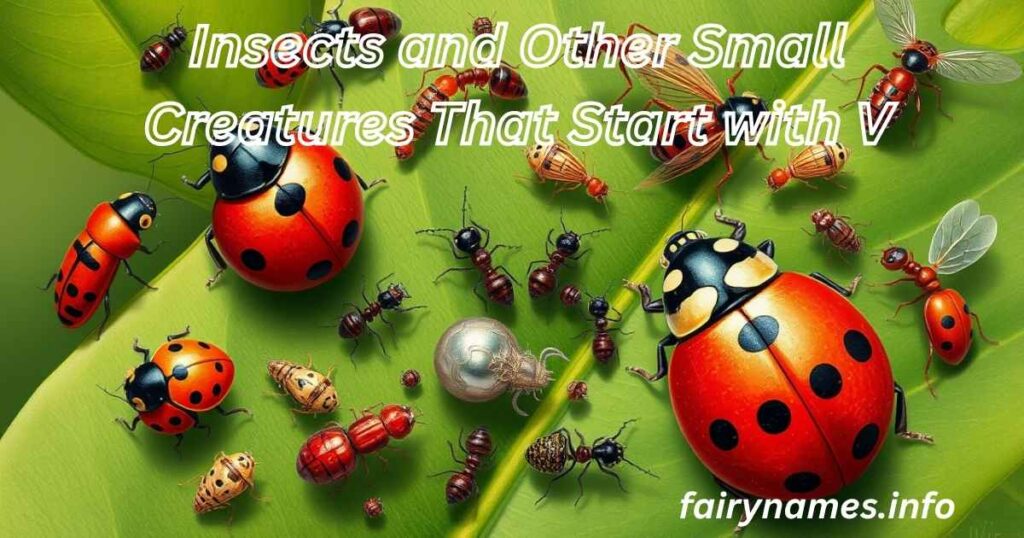 Insects and Other Small Creatures That Start with V